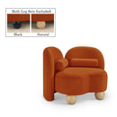  Manufacturer Color_Cognac -- Daphne Cognac Velvet Upholstered Chair IMAGE 1