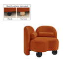  Manufacturer Color_Cognac -- Daphne Cognac Velvet Upholstered Chair IMAGE 2