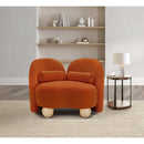  Manufacturer Color_Cognac -- Daphne Cognac Velvet Upholstered Chair IMAGE 3