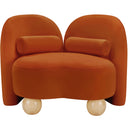  Manufacturer Color_Cognac -- Daphne Cognac Velvet Upholstered Chair IMAGE 5