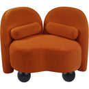  Manufacturer Color_Cognac -- Daphne Cognac Velvet Upholstered Chair IMAGE 9