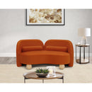  Manufacturer Color_Cognac -- Daphne 64" Cognac Velvet Upholstered Loveseat IMAGE 3