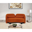  Manufacturer Color_Cognac -- Daphne 64" Cognac Velvet Upholstered Loveseat IMAGE 4