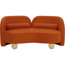  Manufacturer Color_Cognac -- Daphne 64" Cognac Velvet Upholstered Loveseat IMAGE 5