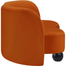  Manufacturer Color_Cognac -- Daphne 64" Cognac Velvet Upholstered Loveseat IMAGE 6