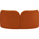 Meridian Daphne Cognac Velvet Loveseat IMAGE 7