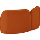 Meridian Daphne Cognac Velvet Loveseat IMAGE 8