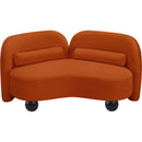  Manufacturer Color_Cognac -- Daphne 64" Cognac Velvet Upholstered Loveseat IMAGE 9