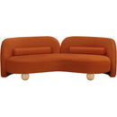  Manufacturer Color_Cognac -- Daphne 89" Cognac Velvet Upholstered Sofa IMAGE 5