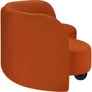  Manufacturer Color_Cognac -- Daphne 89" Cognac Velvet Upholstered Sofa IMAGE 6