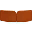 Meridian Daphne Cognac Velvet Sofa IMAGE 7