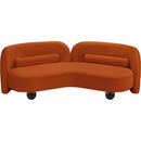  Manufacturer Color_Cognac -- Daphne 89" Cognac Velvet Upholstered Sofa IMAGE 9