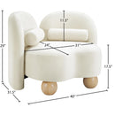  Manufacturer Color_Cream -- Daphne Cream Velvet Upholstered Chair IMAGE 17