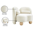  Manufacturer Color_Cream -- Daphne Cream Velvet Upholstered Chair IMAGE 18