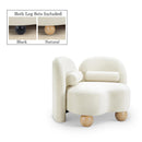 Meridian Daphne Cream Velvet Chair IMAGE 1