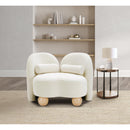  Manufacturer Color_Cream -- Daphne Cream Velvet Upholstered Chair IMAGE 3