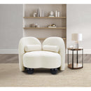  Manufacturer Color_Cream -- Daphne Cream Velvet Upholstered Chair IMAGE 4