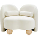  Manufacturer Color_Cream -- Daphne Cream Velvet Upholstered Chair IMAGE 5
