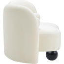  Manufacturer Color_Cream -- Daphne Cream Velvet Upholstered Chair IMAGE 6
