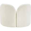  Manufacturer Color_Cream -- Daphne Cream Velvet Upholstered Chair IMAGE 7