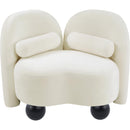 Meridian Daphne Cream Velvet Chair IMAGE 9