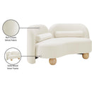  Manufacturer Color_Cream -- Daphne 64" Cream Velvet Upholstered Loveseat IMAGE 18