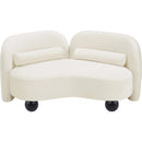  Manufacturer Color_Cream -- Daphne 64" Cream Velvet Upholstered Loveseat IMAGE 9