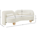  Manufacturer Color_Cream -- Daphne 89" Cream Velvet Upholstered Sofa IMAGE 17