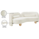  Manufacturer Color_Cream -- Daphne 89" Cream Velvet Upholstered Sofa IMAGE 18