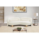  Manufacturer Color_Cream -- Daphne 89" Cream Velvet Upholstered Sofa IMAGE 3