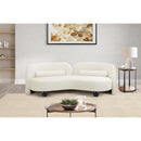  Manufacturer Color_Cream -- Daphne 89" Cream Velvet Upholstered Sofa IMAGE 4