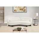 Meridian Daphne Cream Velvet Sofa IMAGE 4
