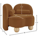 Meridian Daphne Saddle Velvet Chair IMAGE 17