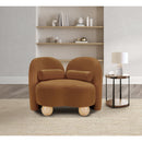  Manufacturer Color_Saddle -- Daphne Saddle Velvet Upholstered Chair IMAGE 3