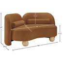  Manufacturer Color_Saddle -- Daphne 64" Saddle Velvet Upholstered Loveseat IMAGE 17