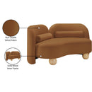Meridian Daphne Saddle Velvet Loveseat IMAGE 18