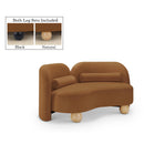  Manufacturer Color_Saddle -- Daphne 64" Saddle Velvet Upholstered Loveseat IMAGE 1