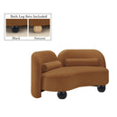  Manufacturer Color_Saddle -- Daphne 64" Saddle Velvet Upholstered Loveseat IMAGE 2