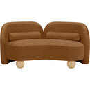  Manufacturer Color_Saddle -- Daphne 64" Saddle Velvet Upholstered Loveseat IMAGE 5