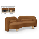  Manufacturer Color_Saddle -- Daphne 89" Saddle Velvet Upholstered Sofa IMAGE 1