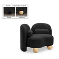 Meridian Daphne Black Boucle Fabric Chair IMAGE 1