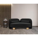  Manufacturer Color_Black -- Meridian Daphne Stationary Fabric Loveseat IMAGE 3