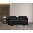  Manufacturer Color_Black -- Meridian Daphne Stationary Fabric Loveseat IMAGE 4