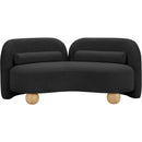 Manufacturer Color_Black -- Meridian Daphne Stationary Fabric Loveseat IMAGE 5