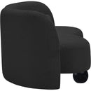  Manufacturer Color_Black -- Meridian Daphne Stationary Fabric Loveseat IMAGE 6