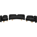 Meridian Daphne Black Boucle Fabric Sofa IMAGE 12