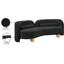 Meridian Daphne Black Boucle Fabric Sofa IMAGE 18