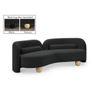 Meridian Daphne Black Boucle Fabric Sofa IMAGE 1