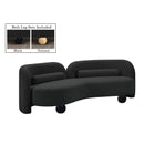  Manufacturer Color_Black -- Meridian Daphne Stationary Fabric Sofa IMAGE 2