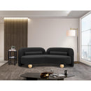 Meridian Daphne Black Boucle Fabric Sofa IMAGE 3